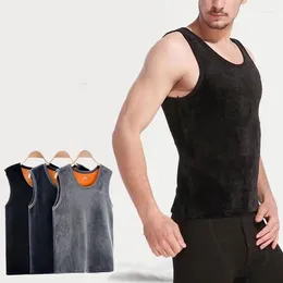 Men's Vests Winter Warm Vest For Man Velvet Tank Top Keep Men Sleeveless Underwear Plush Thicken Undershirt Comfortable