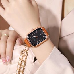 Wristwatches Fashion Women Watches High Qualities Ladies Quartz Leather Clock 2024 Female Dress Watch Gift Relogio Feminino