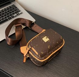 Simple Leather Camera Bag Shoulder Crossbody Waist Bag Small Square Bag Women's Bag Korean Style Bags