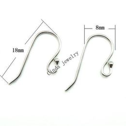10pairs lot 925 Sterling Silver Earring Hooks Finding For DIY Craft Fashion Jewelry Gift 18mm W045299Z