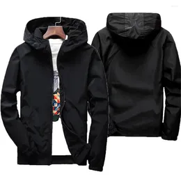 Men's Jackets Spring Autumn Thin Solid Hooded Jacket Casual Fashion Windbreaker Coat Sunscreen Clothing Overalls Couple Women