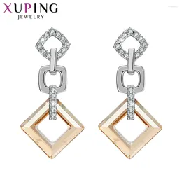 Dangle Earrings Xuping Jewelry Fashion Charm Promotion Square Shaped Exquisite Crystal For Women Gifts 20236