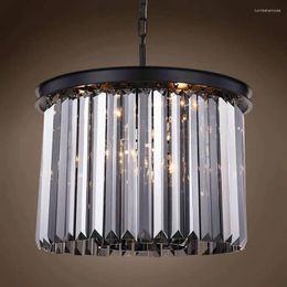 Chandeliers Gatsby Luminaires Crystal Prysm Smoke Prism 6 Light 20" Grey Iron Chandelier Hanging Ceiling (Led Bulbs Included)