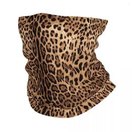 Bandanas Leopard Print Bandana Neck Gaiter UV Protection Face Scarf Cover Men Women Animal Skin Headwear Tube Balaclava