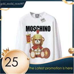 Moschino Graphic Print Hoodies Perfect Oversized Autumn Womens Designers Hoodys Sweater Sports Round Neck Long Sleeve Casual Loose 9572