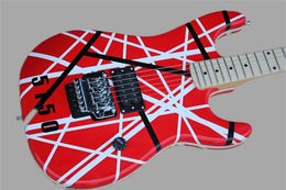 Edward Lodewijk Van Halen 5150(Laser sticker) Electric guitar, decorated with black and white stripes, free shipping hot