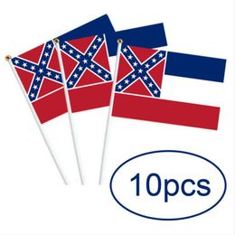 National Flag Mississippi State Hand Flag Polyester USA US Flag Two Sides Printed Polyester Banner United States Southern Unite Fl1181176