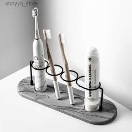 Toothbrush Holders Toothbrush Holder Hygroscopic Base Storage Rack Bathroom Accessories Electric ToothBrush toothpaste Stand Shelf Organiser Q231202