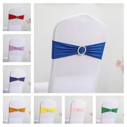 Sashes 1050PCS Chair Spandex Stretch Knot Band Bow ith Buckle Party Banquet el Wedding Decorations Multicolor 231202