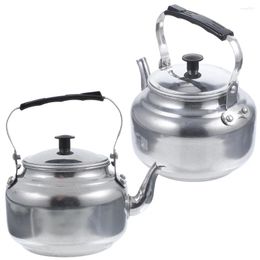 Dinnerware Sets 2 Pcs Vintage Teapot Carafe Coffee Maker Daily Use Water Kettle Aluminium Stovetop Alloy For