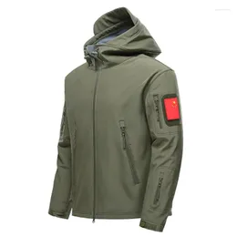 Men's Jackets Winter Tactical Jacket Men Solid Colour Outdoor Windproof Hiking For Casual Warm Military-Style Trench Coat Man