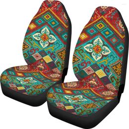 Car Seat Covers American Pattern Blue Winter Warm Front Protector Cover Mat Set Of 2pc Universal Durable Bucket