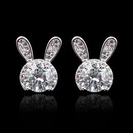 Stud Fashion Womens 925 Sterling Silver earrings Ear Studs Designer Cartoon Crystal Stud earrings Diamond Earrings for Women Wedding Party Jewellery