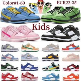 Running Kids Shoes Powerpuff Girls Sneakers Panda White Black Unc Grey Fog Pink Blossom Toddler Children Tod Preschool Girls Boys Baby Child Sports Sneakers 22-35 Gai