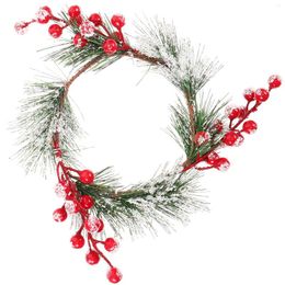 Decorative Flowers Christmas Wreaths Front Door Rings Decor Mini Pillars Ornaments Xmas Simulated Decors