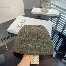 Fashion Woollen Woven Hat Lady Designer Beanie Cap Men's Cashmere Loewf Knitted Hat Winter Warm Hat Gift 585