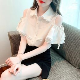 Women's Blouses 2023 Korean Fashion Ladies Shirts Casual Women Tops Female Woman Button Up Shirt Girl Long Sleeve Blouse BPy1018