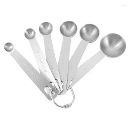 Measuring Tools Spoons Stainless Steel Cups Set Small Tablespoon With Metric And US Measurements Of 6 For Gift