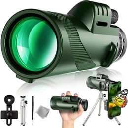 Telescopes APEXEL Powerful 80X100 HD Monocular Telescope Long Range Zoom With Tripod Phone Clip For Outdoor Hunting Camping Tourism 231202