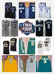 2022 NCAA 3 Georgetown Hoyas Allen Iverson Jersey Blue Devils 5 Paolo Banchero Jerseys Ed College Basketball Purdue Boilermake