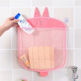 Storage Bags Bathroom Kitchen Supplies Cartoon Hanging Bag Basket Children's Bath Toy Mesh Folding