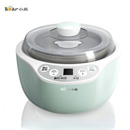 Yoghourt Makers Bear Automatic Yoghourt Maker with 4 Jars Multifunction DIY Tool Stainless Steel liner Natto Rice Wine Pickle Machine DFH-B10U3 231202