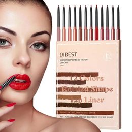 Lip Pencils Lip Liner Pencil 12 Colours Matte Lipstick Set High Pigmented Moisturising Long-Lasting Lip Pencil Lip Crayon For Girls And 231202