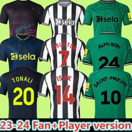 Latest 23 24 BRUNO G. soccer jerseys 2023 2024 Home Away WILSON SAINT Newcastlwee MAXIMIN ISAK UnITeDS Football Shirt Third Set Fan Player Version men kit kids TONALI