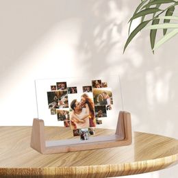 Frames Heart Collage Po Frame for Couple Custom Multiple Pos Template Gift for Girlfriend Boyfriend Personalised Love Po Album 231202