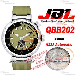 JBL Tambour Street Diver QBB202 A23J Relógio automático masculino relógios femininos 44 mm Caixa de aço Urban Green Dial Rubber Strap Super Edition Reloj Hombre Puretime B2