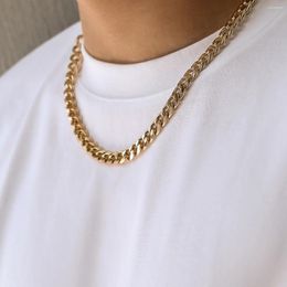 Choker Salircon Gothic Simple Metal Thick Chain Short Necklace Fashion Gold Color Aesthetic Clavicle Men's Statement Jewelry