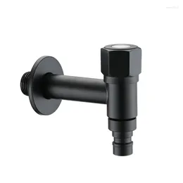 Bathroom Sink Faucets Washing Machine Faucet Corner Tap Single Cold Garden Black Oil Outdoor Mixer Small