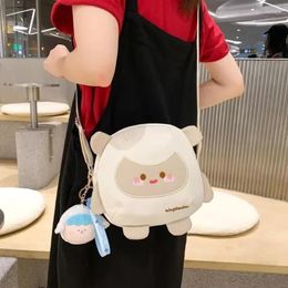 Evening Bags 2024 Women Cute Lamb Mobile Phone Bag Female Japanese Girl Canvas Cartoon Small Shoulder