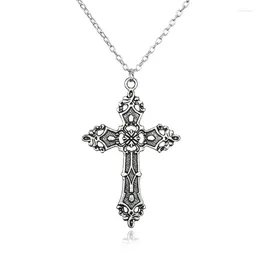 Pendant Necklaces Women Wen Vintage Gothic For Cross Long Chain Necklace Choker Punk