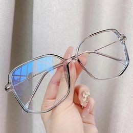 Sunglasses 2023 Square Glasses Anti Blue Light Frame Women Men TR90 Oversized Eyeglasses Womens Trendy Optical Myopia Frames