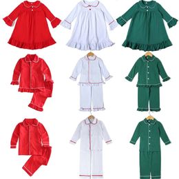 Pyjamas Family Matching Pyjamas Baby Kids Girls Boys Children Red Green White Christmas Cotton PJS 231202