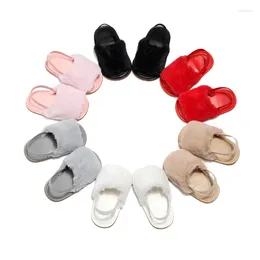 First Walkers Children's Sandals Summer Plush Baby Shoes Soft Sole Anti-slip Walking For Girls