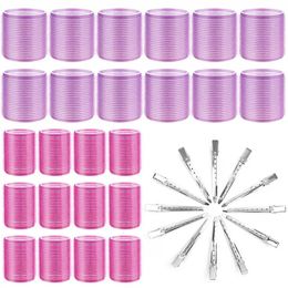 Hair Rollers Self Grip Hair Curlers 36Pcs Jumbo Big Hair Roller Set with Stainless Steel Duckbill Clip for Long Medium Short Thick Thin Bangs 231202