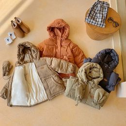 Piumino MILANCEL Giacca invernale per bambini Fodera in pelliccia Parka per ragazzi Addensare caldo Cappotto con cappuccio per ragazze 231202