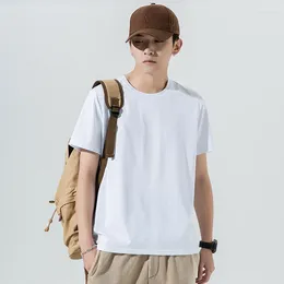 Men's T Shirts 2023 Fashion Summer Mens Short Sleeve Black White O-Nekc Tshirts Casual Male Solid T-shirts Tops S-XXL