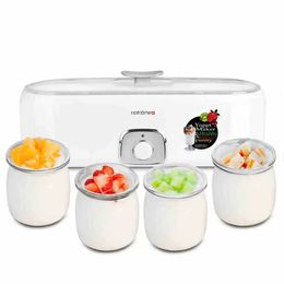 Yoghourt Makers 220V Electric Yoghourt Maker with 4 Glass Ferment Jars Mini Automatic Yoghourt Machine Household DIY Yoghourt Tools Kitchen Appliance 231202