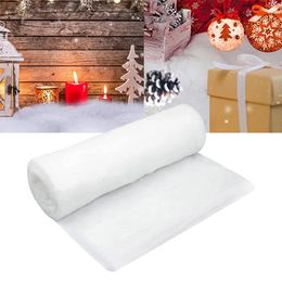 Other Event Party Supplies 58mm Christmas Winter Artificial Snow Blankets Soft FlameRetardant Thickened Rolls Cotton Sheet for Festival DIY Decor 231202