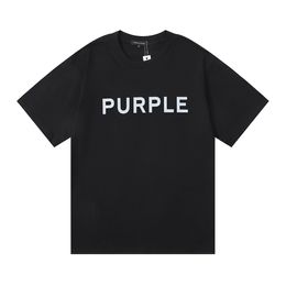 new street style clothes designer mens purple graphic t shirt versatile Classic sportswear shirt summer clothes Loose tee 3JE9M