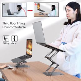 Tablet PC Stands 3 Layer Desktop Holder 360 Adjustable Foldable Phone Bracket Aluminium Alloy Anti Slip for 1117 Inch Notebook 231202