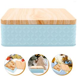 Take Out Containers Cookie Jar Tins Lids Storage Box Party Airtight Wood Metal Child Gift Giving