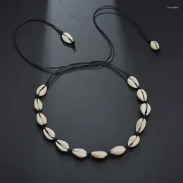 Pendant Necklaces FSUNION Fashion Tassel Necklace Natural Sea Shell Choker Chain Collar For Women 2023 Bohemian Beach Jewellery Gifts
