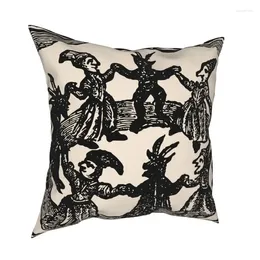 Pillow Witches Circle Dance Pillowcase Soft Polyester Cover Decor Gothic Case Bedroom Square 45 45cm