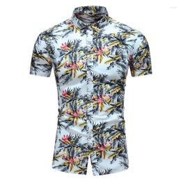 Men's Casual Shirts 6XL 7XL Short Sleeve Hawaiian Shirt Summer Printed For Men Fashion Plus Size Business Office Holiday Beach