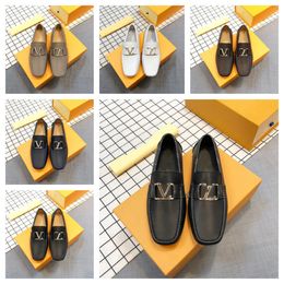 40 Model High Quality Luxurious Italian Mens Dress Shoes Summer Men Designer Loafers Genuine Leather Moccasins Light Breathable Slip on Boat Shoes