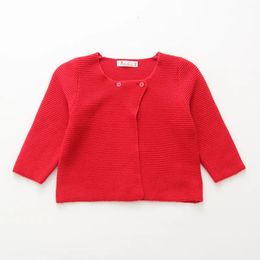 Sets Christmas Red Girl Cardigan Jacket Sweater Spring Outerwear Long Sleeve Toddler Baby Knitted Clothes 1 2 3 Year Old OKC195127 231202
